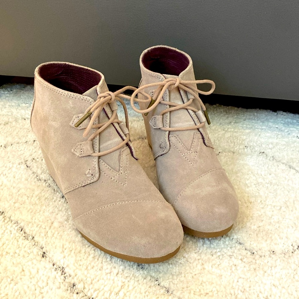 TOMS wedge booties